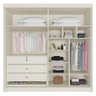 Guarda-roupa Casal 100% Mdf 4 Portas 3 Gavetas 13 Nichos Nantes Europa Off White - 3
