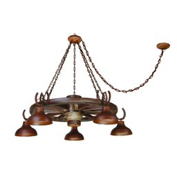 Lustre Roda de Carroça Estância 5L Madelustre - 1