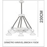 Lustre Roda de Carroça Estância 5L Madelustre - 2
