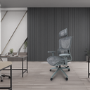 Ver imagem 2 de Cadeira de Escritório Ergonômica Premium Cinza com Apoio Lombar Braços 3d Cabide