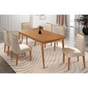 Ver imagem 1 de Mesa Cozinha Havana 180 + 6 Cad Maldivas Natura/Creme Rufato