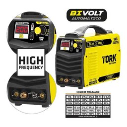 MÁQUINA DE SOLDA INVERSORA 220V KAB200 TIG HF+MMA ITE8200 SUPER TORK - 4