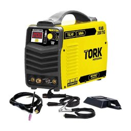 MÁQUINA DE SOLDA INVERSORA 220V KAB200 TIG HF+MMA ITE8200 SUPER TORK - 1