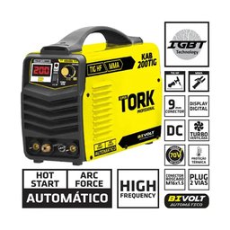 MÁQUINA DE SOLDA INVERSORA 220V KAB200 TIG HF+MMA ITE8200 SUPER TORK - 2