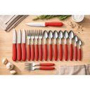 Ver imagem 3 de Faqueiro Inox 26 Peças Vermelho Jogo Talheres Cozinha Mesa Churrasco Completo