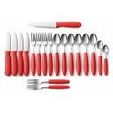 Ver imagem 2 de Faqueiro Inox 26 Peças Vermelho Jogo Talheres Cozinha Mesa Churrasco Completo
