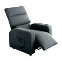 Ver imagem 1 de Poltrona do Papai Noa 80cm Reclinável Manual Veludo Cinza - Sallar Home