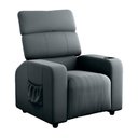 Ver imagem 4 de Poltrona do Papai Noa 80cm Reclinável Manual Veludo Cinza - Sallar Home