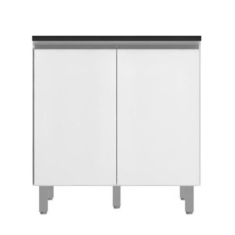 Balcão com Tampo 80 cm 2 Portas Evidence Branco Poliman