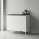 Ver imagem 6 de Balcão com Tampo 80 cm 2 Portas Evidence Branco Poliman