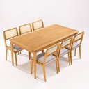 Ver imagem 3 de Mesa de Jantar Argos 6 Lugares Retangular MDF Amadeirado Espaço Casa & Jardim