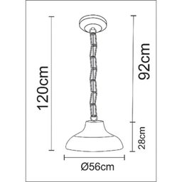 Pendente 1L Estância 56cm Madelustre - 2
