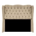 Ver imagem 2 de Cabeceira Estofada Auren para Cama Box King Size 1.95cm: Bege
