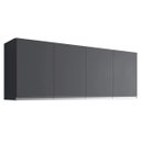 Ver imagem 1 de Armário Aéreo Cozinha Andréia 4 Portas 150 Cm Cinza Ajl Móveis