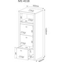 Ver imagem 4 de Gaveteiro Pasta Suspensa C/ 3 Gavetas Nogal Tecnomobili Me4118 Cor: Amêndoa