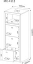 Ver imagem 4 de Gaveteiro Pasta Suspensa C/ 3 Gavetas Nogal Tecnomobili Me4118 Cor: Amêndoa