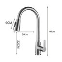 Ver imagem 4 de Torneira de Mesa Gourmet Monocomando Bancada Inox Fosco Prata
