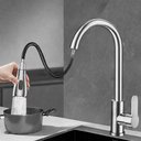 Ver imagem 7 de Torneira de Mesa Gourmet Monocomando Bancada Inox Fosco Prata