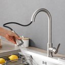 Ver imagem 6 de Torneira de Mesa Gourmet Monocomando Bancada Inox Fosco Prata