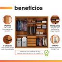 Ver imagem 4 de Guarda Roupas Casal com Espelho 3 Portas de Correr Ripado 4 Gavetas Eva