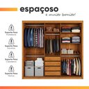 Ver imagem 7 de Guarda Roupas Casal com Espelho 3 Portas de Correr Ripado 4 Gavetas Eva