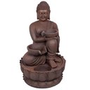 Ver imagem 1 de Fonte De Água Cascata Buda Flor Lotus Grande Luz Led Jardim