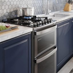 Fogão Electrolux 4 Bocas Experience com Mesa de Vidro Duplo Forno e Perfectcook360 Cinza Fe4dc - - 5