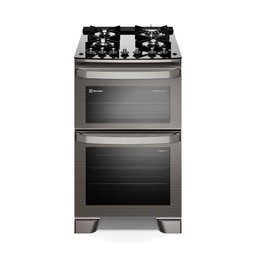 Fogão Electrolux 4 Bocas Experience com Mesa de Vidro Duplo Forno e Perfectcook360 Cinza Fe4dc - - 1