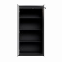 Ver imagem 4 de Armário Alto 160cm para Escritório 2 Portas com Chave Corporate F5 Cinza/Sagrado/Preto