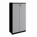 Ver imagem 2 de Armário Alto 160cm para Escritório 2 Portas com Chave Corporate F5 Cinza/Sagrado/Preto