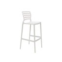 Ver imagem 1 de Cadeira Plastica Monobloco Sofia Branca Encosto Vazado Horizontal Alta Bar Tramontina
