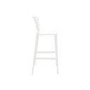 Ver imagem 6 de Cadeira Plastica Monobloco Sofia Branca Encosto Vazado Horizontal Alta Bar Tramontina