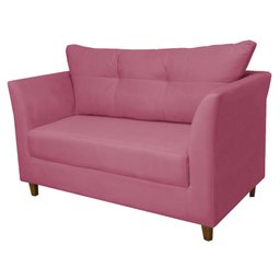 Namoradeira Decorativa Isis Pés Trapézio Suede Rosa - DS Estofados - 3