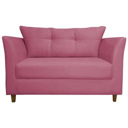 Namoradeira Decorativa Isis Pés Trapézio Suede Rosa - DS Estofados - 1