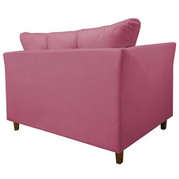 Namoradeira Decorativa Isis Pés Trapézio Suede Rosa - DS Estofados - 4