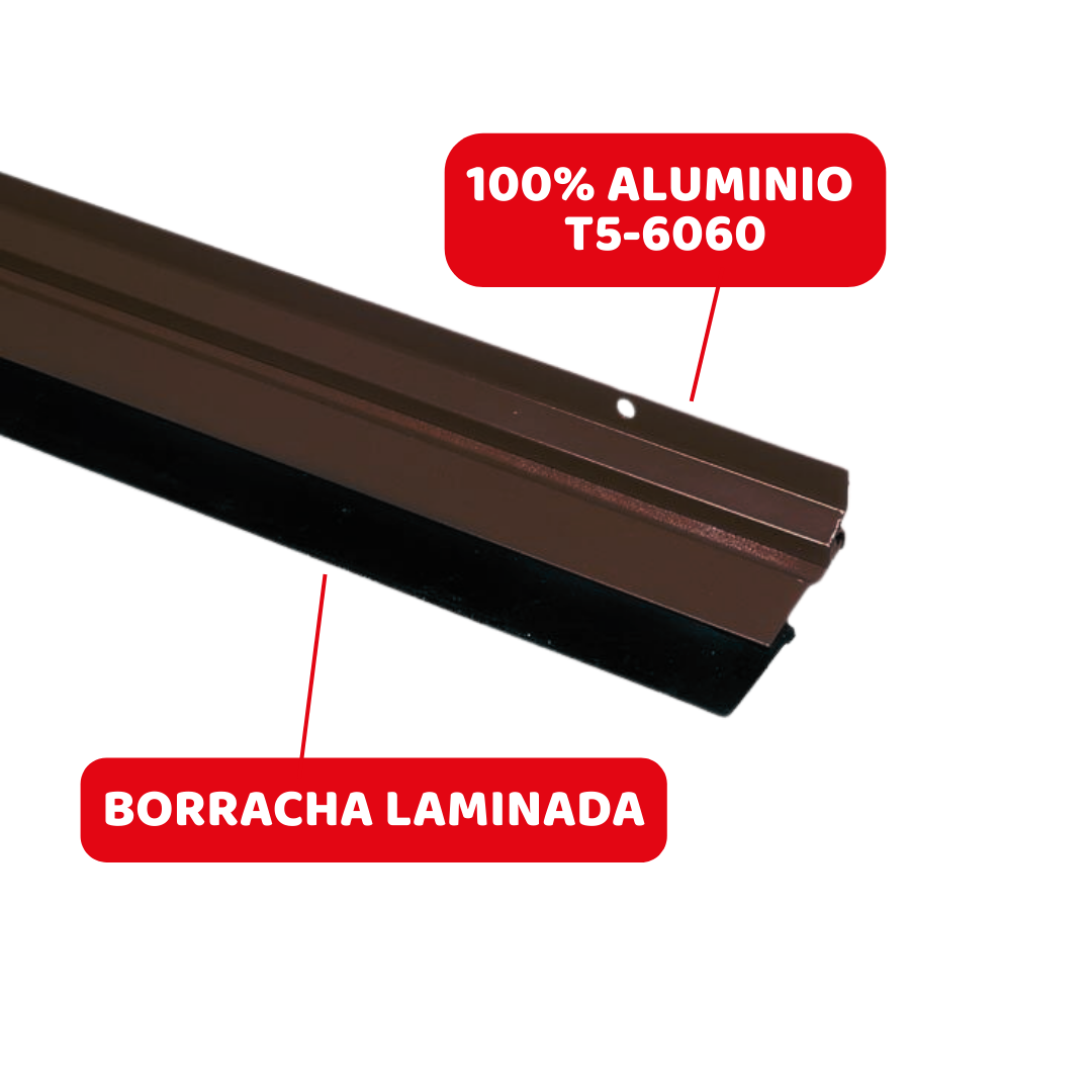 Rodo Vedador Veda Porta Alumínio Borracha Multiuso 80cm Bronze - 3