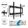 Suporte Tv 42 43 50 55 58 60 65 70 Polegadas Fixo Samsung Lg - Preto - 3