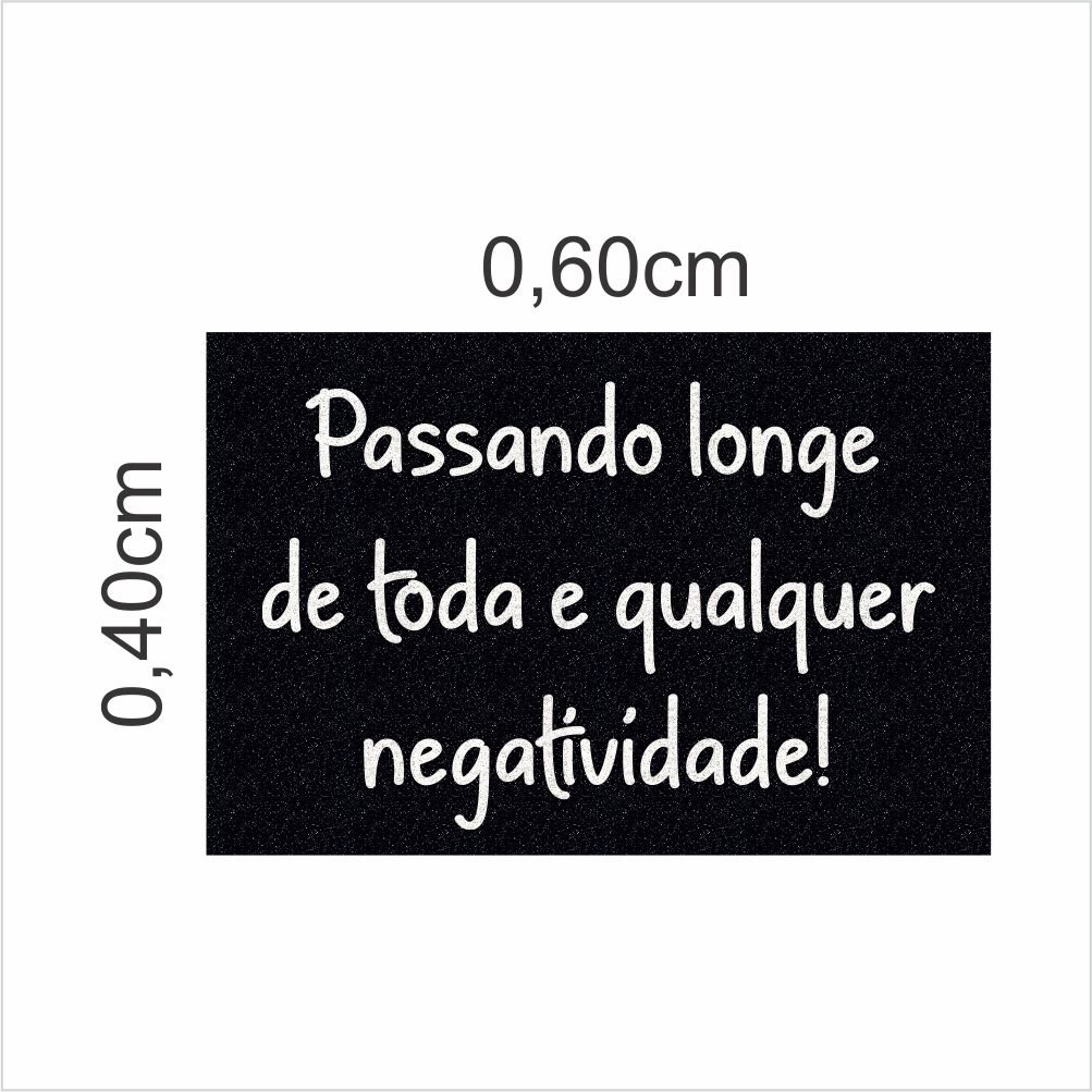 Tapete Passando Longe de Toda e Qualquer Negatividade! 60x40:bege - 4