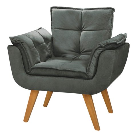 Poltrona Decorativa Opala Suede Composê Estampado - Dora Bela - 0123