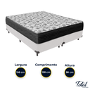 Ver imagem 3 de Cama Box Bipartido Queen Branco e Colchão Iso 100 D33 Ortobom