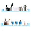 Ver imagem 5 de Quit 5 Nichos Revisteiros De Parede Prateleira U Reta Decorativa Mdf 55cm