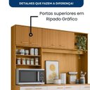 Ver mais imagens de Armário de Cozinha 9 Portas 1 Gaveta Núria Yescasa Freijo/Ripado/Off Acetinado
