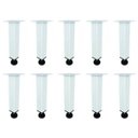 Ver imagem 1 de 10x Pé Aço Regulável 15cm Quadrado Branco para Móveis