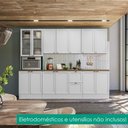 Ver mais imagens de Cozinha Armario 7 Peças Paneleiro Balcao com Tampo 270 cm Unna Branco Poliman
