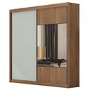 Ver imagem 2 de Guarda Roupa Casal Sienna com Espelho e Gaveteiro Suiça com Chave Cumaru 25 Fendi - Novo Horizonte