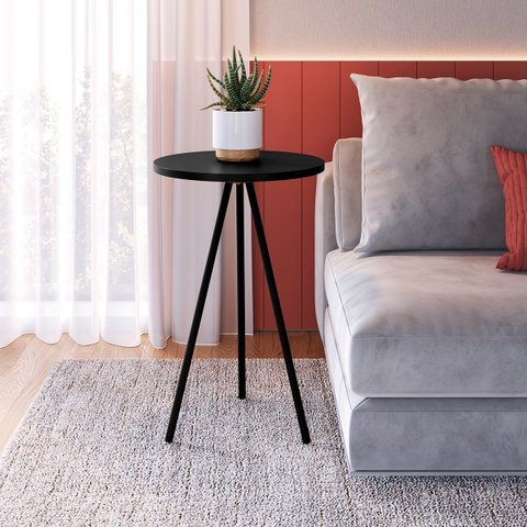 Mesa Lateral L35 X A53,5cm Preto