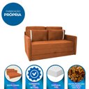 Ver imagem 6 de Sofá Cama para Sala de Estar Martina New Suede Matrix - Terracota