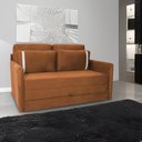 Ver imagem 1 de Sofá Cama para Sala de Estar Martina New Suede Matrix - Terracota