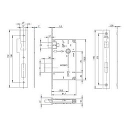 Conjunto Fechadura Mz440 Interna Corten (marrom) de 55mm R204 - 3