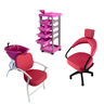Lavatório Salão Rosa Cuba + Carrinho + Cadeira Almofadada Luxo - 7